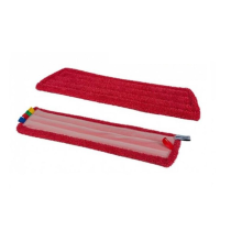 Microvezel vlakmop rood 45 cm - set van 5
