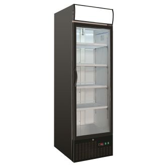Combisteel koelkast 1 glasdeur zwart 460 liter