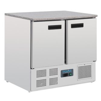 Polar g-serie koelwerkbank met marmeren werkblad 240l